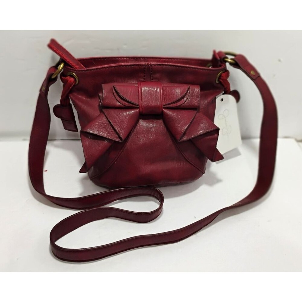 Jessica Simpson Austin Crossbody Bucket Bag Small Purse Wine NWT